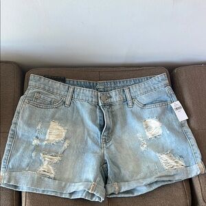 New with tags! GAP Blue Jean Shorts with Distressed Details